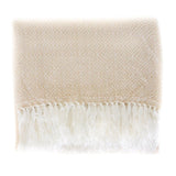 Peruvian Alpaca Blanket - Golden Ivory || Keeka Collection