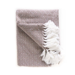 Peruvian Alpaca Blanket - Mushroom || Keeka Collection