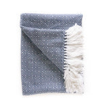 Peruvian Alpaca Blanket - Slate Blue || Keeka Collection